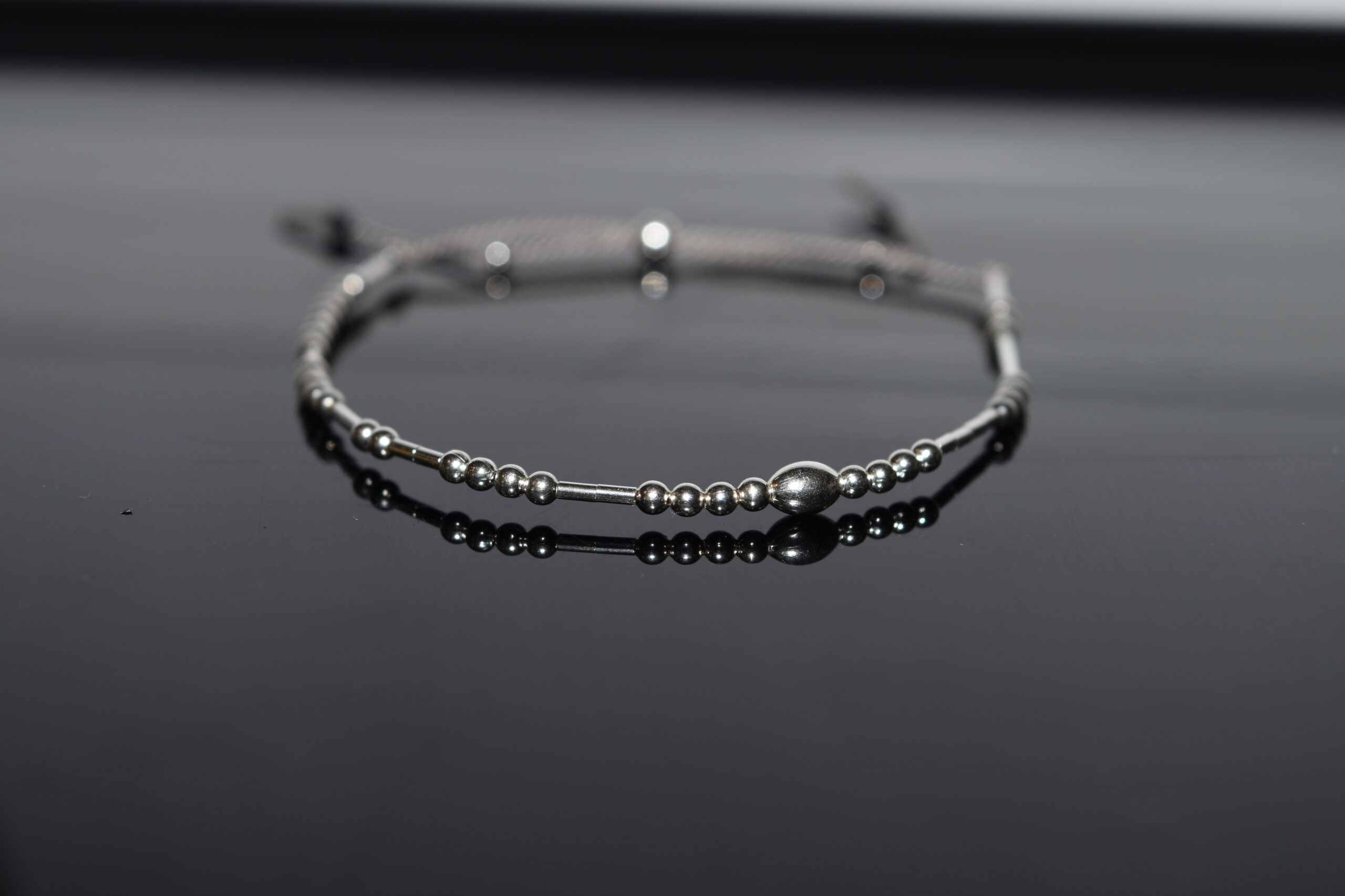 Customizable - CLASSIC STYLE Silk Cord Morse Code Bracelet